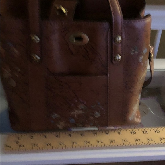 Patricia Nash Darby Floral Map medium satchel/tote - Picture 9 of 12